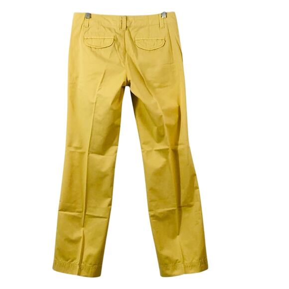Gap Essential Classic Cut Straight Leg Yellow Khaki Trouser Slant Front Pockets - Picture 2 of 16